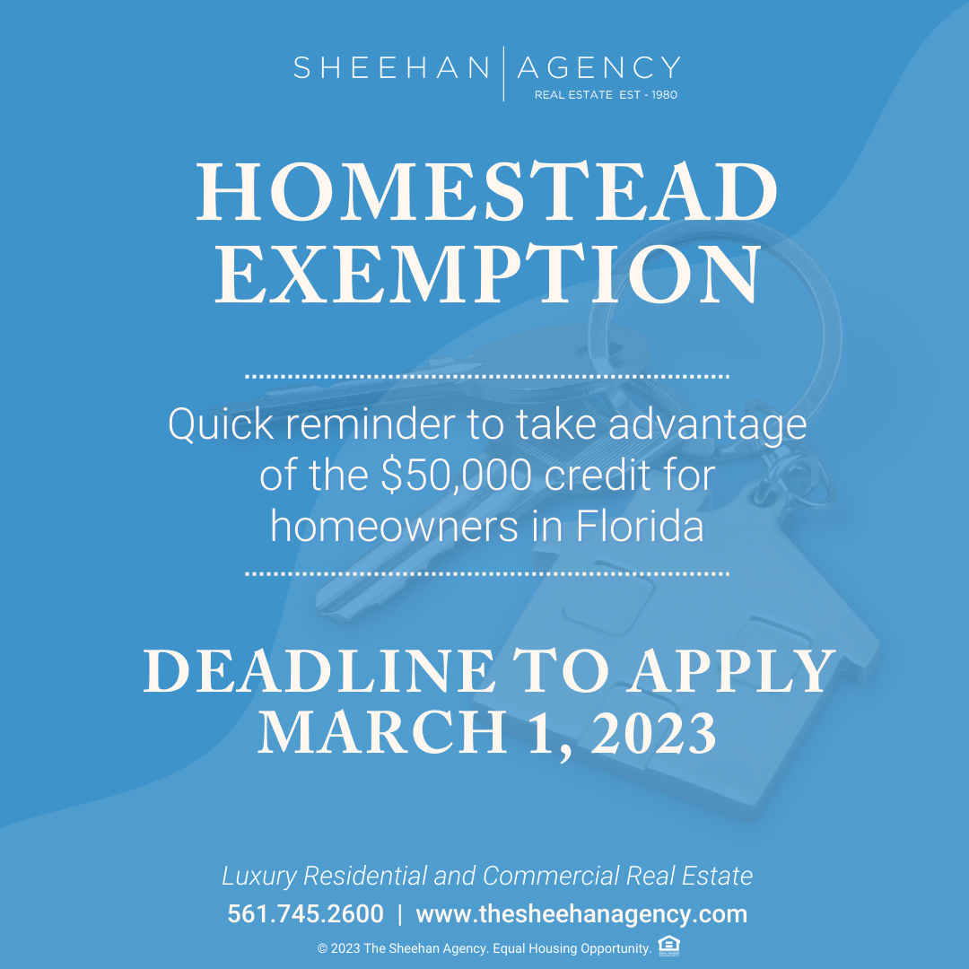 What is the deadline for homestead exemption in Florida 2023